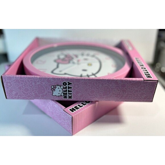 Pink Hello Kitty -10 inch Wall Clock by Sanrio -New in Box - Picture 5 of 5